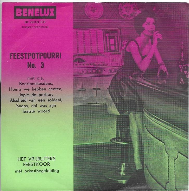Vinyl Single Feestpotpourri No. 3, Cd's en Dvd's, Vinyl | Nederlandstalig, Gebruikt, Levenslied of Smartlap, Overige formaten