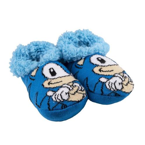 Sonic Pantoffel Sokken - Sega - Maat 28/31 - 32/35 - 36/39, Kinderen en Baby's, Kinderkleding | Schoenen en Sokken, Nieuw, Sokken