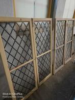Glas in lood ramen (4 stuks), Doe-het-zelf en Verbouw, Glas en Ramen, Gevelraam of Ruit, Gebruikt, Minder dan 80 cm, Glas in lood