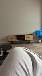 Mooie hout met stalen tv kast, Ophalen, Zo goed als nieuw, 25 tot 50 cm, Minder dan 100 cm