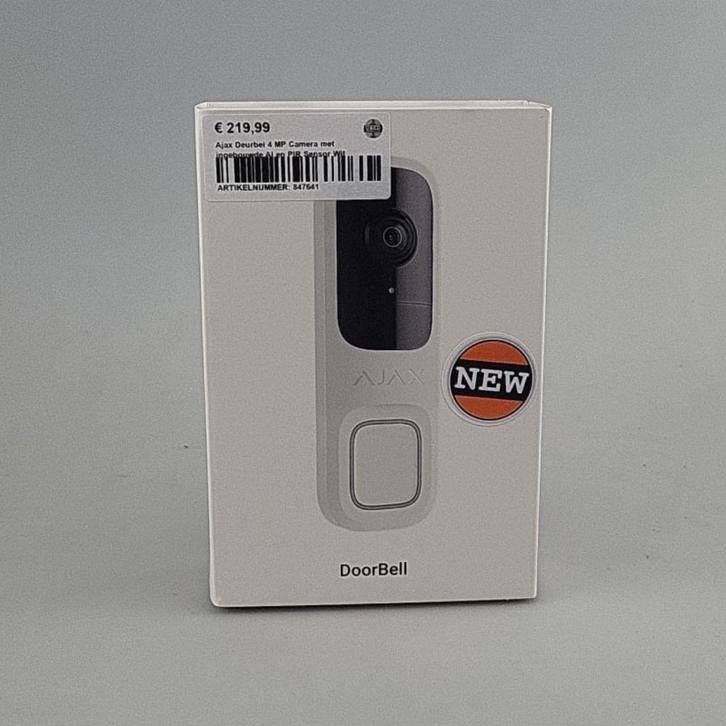 Ajax Deurbel 4 MP Camera met ingebouwde AI en PIR Sensor Wit, Huis en Inrichting, Deurbellen, Nieuw