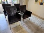 Enzo Luca Eetkamerstoelen x 4, Huis en Inrichting, Ophalen, Gebruikt, Bruin, Leer