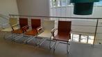 mooie leren stoelen, Verzenden, Gebruikt, Bruin, Metaal
