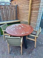 Ronde tuintafel met 4 stoelen, Ophalen