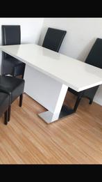 Eettafel, Huis en Inrichting, Tafels | Eettafels, Ophalen, Metaal, 50 tot 100 cm, Zo goed als nieuw