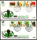 2 enveloppen; FDC Stadspost Apeldoorn WK 1974, Ophalen of Verzenden, Envelop