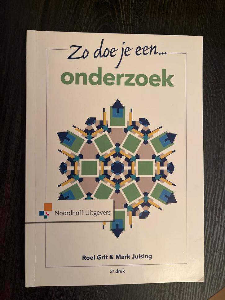 Zo doe je een... onderzoek - Roel Grit & Mark Julsing, Boeken, Studieboeken en Cursussen, Zo goed als nieuw, HBO, Ophalen of Verzenden
