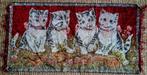 Vintage kleed van vier lieftallige katjes., Antiek en Kunst, Ophalen of Verzenden