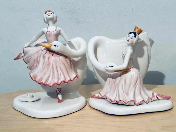 Vintage Taste Setter Sigma Ballerina Beeldjes Set van 2 Pors, Antiek en Kunst, Antiek | Woonaccessoires, Ophalen of Verzenden