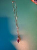 Ketting met  robijn steentjes, Sieraden, Tassen en Uiterlijk, Kettingen, Ophalen of Verzenden, Zo goed als nieuw