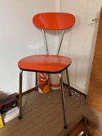 Formica keuken stoel. Oranje vintage, 1 kruk, Ophalen, Zo goed als nieuw