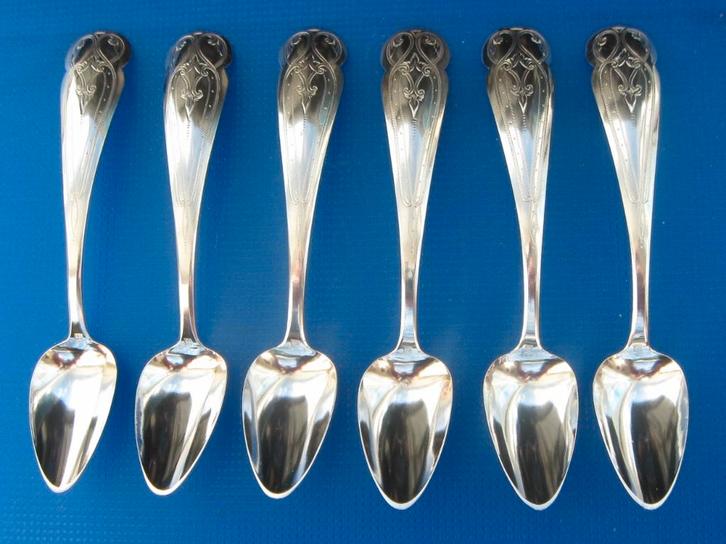 Zilveren en groot formaat theelepels, Antiek en Kunst, Antiek | Goud en Zilver, Zilver, Verzenden