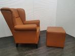 leesstoel +hocker horeca, Huis en Inrichting, Fauteuils, 75 tot 100 cm, Ophalen of Verzenden, Zo goed als nieuw, 50 tot 75 cm