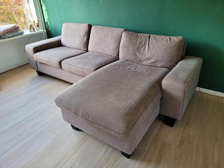 Ikea Kivik bank met chaise longue + hocker SPOED, Huis en Inrichting, Banken | Complete zithoeken, Gebruikt, Hout, Stof, Ophalen