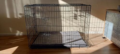 Grote zwarte hondenbench incl orthopedisch kussen, Dieren en Toebehoren, Hondenbenches, Zo goed als nieuw, Ophalen