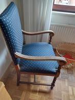 Antieke Pastoriestoel met Blauwe Bekleding, Ophalen, Gebruikt, Blauw, Eén