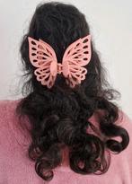 Nieuw grote roze vlinder haarklem klem haarklep, Ophalen of Verzenden, Zo goed als nieuw