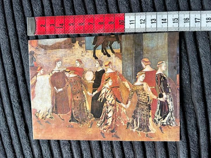 19. Kunstkaart Ambrogio Lorenzetti, Verzamelen, Ansichtkaarten | Themakaarten, Ongelopen, Ophalen of Verzenden