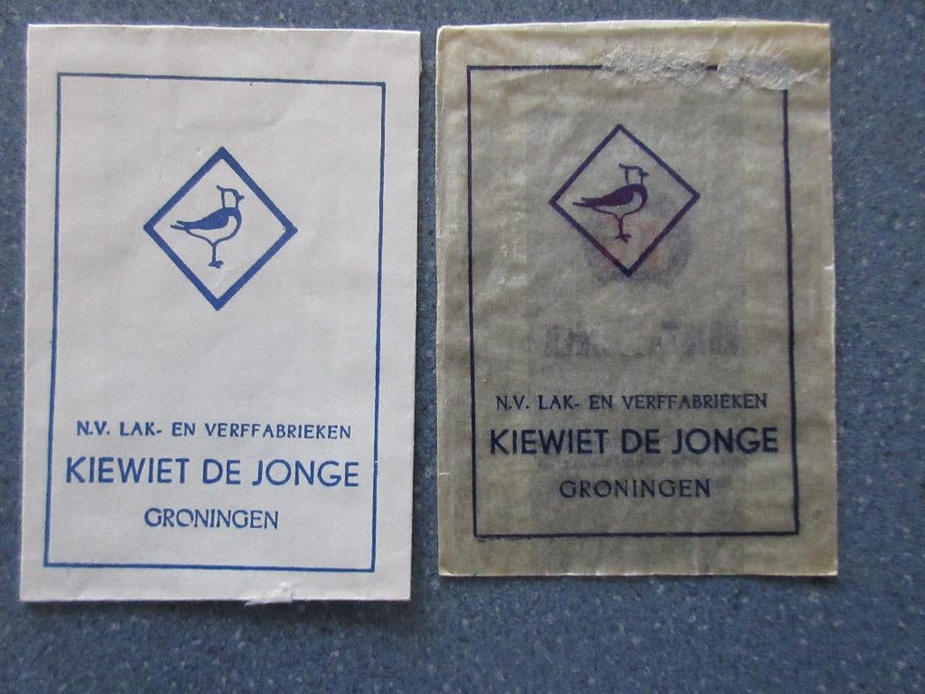 2 x Groningen, Lak- en verffabrieken Kiewiet de Jonge, Verzenden, Nederland