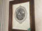 tekening van meisje Eveleen in mooie houten lijst, Antiek en Kunst, Ophalen