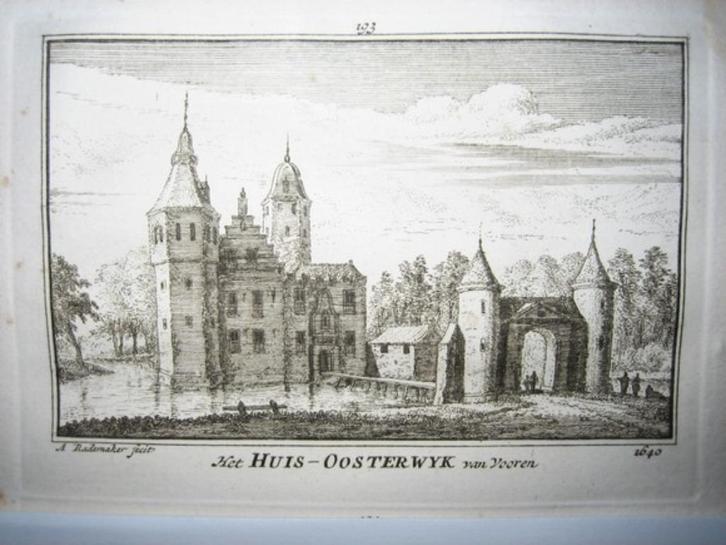 192/193 Oosterwijk Kopergravure 18e Eeuw, Antiek en Kunst, Kunst | Etsen en Gravures, Ophalen of Verzenden