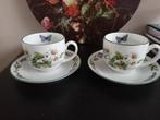 Vintage Royal Worcester thee kop en schotel Herbs, Antiek en Kunst, Antiek | Servies los, Ophalen of Verzenden