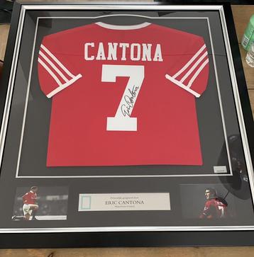 Ingelijst Cantona voetbalshirt hand van maradona COA Ajax 