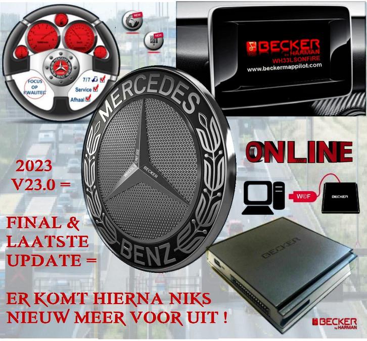Mercedes Becker map pilot update v23 ('23-'24) + flitsers, Computers en Software, Navigatiesoftware, Nieuw, Update, Heel Europa