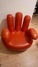 Te koop stoel handvorm met lederen bekleding., Ophalen, Gebruikt, Eén
