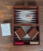 Vintage magnetic backgammon in koffer incl spelregels, Ophalen of Verzenden, Gebruikt