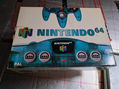 N64 clear blue, Spelcomputers en Games, Spelcomputers | Nintendo 64, Zo goed als nieuw, Met 1 controller, Ophalen of Verzenden