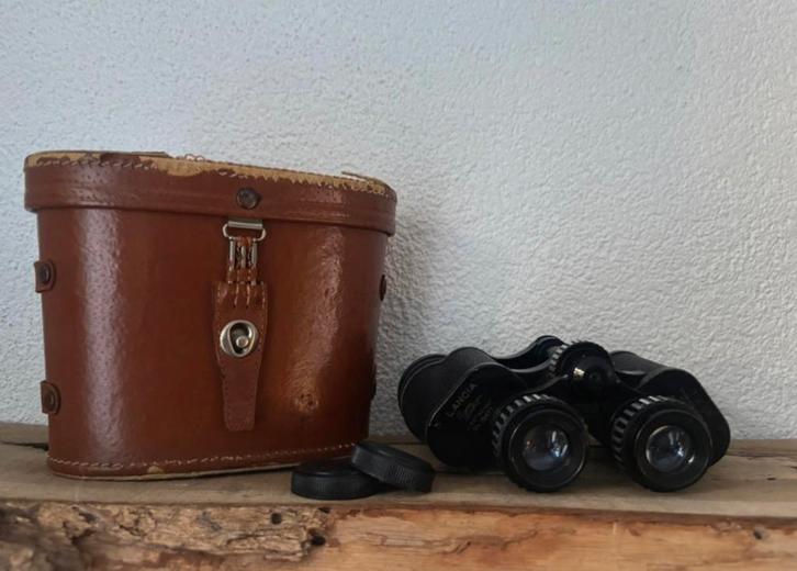Vintage Lancia verrekijker 7x35 met originele leren tas, Audio, Tv en Foto, Optische apparatuur | Verrekijkers, Gebruikt, 8 tot 12x