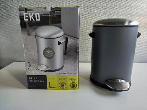 Eko Belle Deluxe Bin - Kleine pedaalemmer - Sand Coated Grey, Huis en Inrichting, Woonaccessoires | Prullenbakken, Nieuw, Rvs