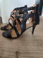 Mooie pumps zwart leer maat 41 met rits nine west, Zwart, Ophalen of Verzenden, Zo goed als nieuw, Schoenen met hoge hakken
