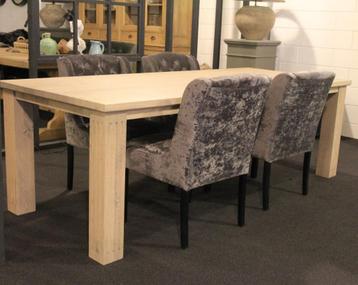 Grote Landelijke eikenhouten tafel 240 cm afhaalprijs beschikbaar voor biedingen