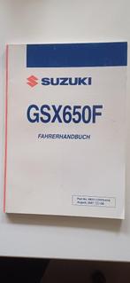 Instructieboekje Suzuki GSX 650 F 2008 (Duits), Ophalen of Verzenden, Suzuki