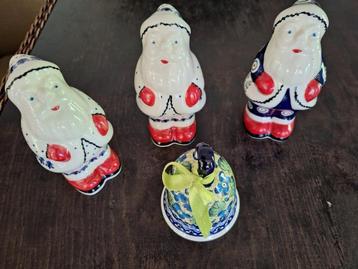 Bunzlau (Boleslawiec) Kerstman en Kerstklokje beschikbaar voor biedingen