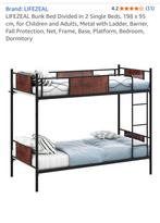Convertable Bunk bed, adults/children (without mattress), Ophalen, Zo goed als nieuw, Tweepersoons, Hoogslaper