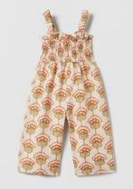 Tuinbroek / jumpsuit met smokwerk toffe print Zara 110, Broek, Meisje, Ophalen of Verzenden, Zo goed als nieuw