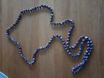 Mooie lange kralen ketting, paars, 138cm., Sieraden, Tassen en Uiterlijk, Antieke sieraden, Ophalen of Verzenden, Overige materialen