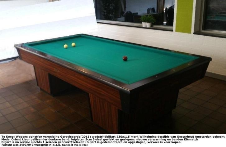 biljart, Sport en Fitness, Biljarten en Poolen, Biljarttafel, Ophalen