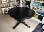 IKEA ROSENTORP Uitschuifbare Tafel Zwart, Huis en Inrichting, Tafels | Eettafels, Ophalen, Gebruikt, 100 tot 150 cm, Vijf personen of meer