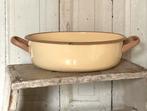 Emaille oud teiltje beige, Antiek en Kunst, Ophalen of Verzenden