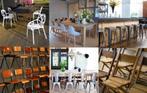 Gezocht: Horeca stoelen, restaurant stoel opkoop inkoop  253, Ophalen of Verzenden, Bruin, Vijf, Zes of meer stoelen