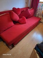Ikea slaapbank 2 persoons rood, Ophalen, Zo goed als nieuw, Tweepersoons, Rood