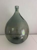 Zware glazen flesvaas polspotten, Ophalen, 50 tot 75 cm, Groen, Glas