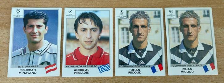 UEFA Champions League 1999/2000 | 4 Panini stickers, Verzamelen, Sportartikelen en Voetbal, Zo goed als nieuw, Poster, Plaatje of Sticker