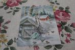 Kerst Postkaart - Rood Huis en Vogels in de Sneeuw, Zweden, Verzenden, 1980 tot heden, Gelopen, Feest(dag)