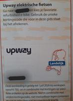 Upway elektrische fietsen 175 euro korting, Eén persoon, Kortingsbon