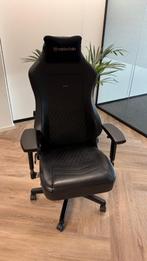 Noblechairs Hero Real Leather Black, Ophalen, Gebruikt, Zwart, Gaming bureaustoel
